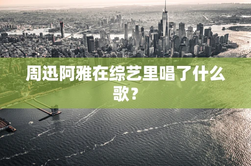 周迅阿雅在综艺里唱了什么歌？