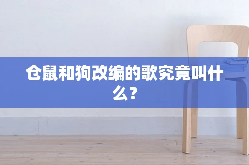 仓鼠和狗改编的歌究竟叫什么？