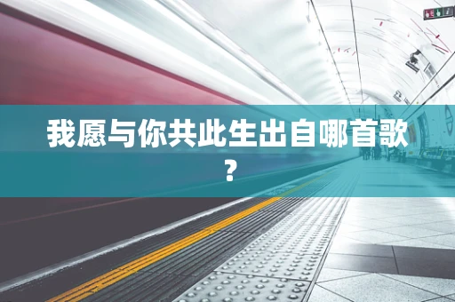我愿与你共此生出自哪首歌？