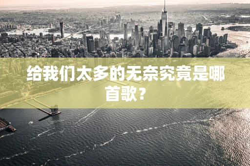 给我们太多的无奈究竟是哪首歌？