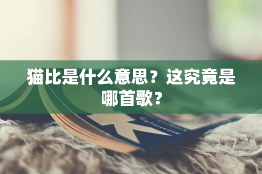 猫比是什么意思？这究竟是哪首歌？