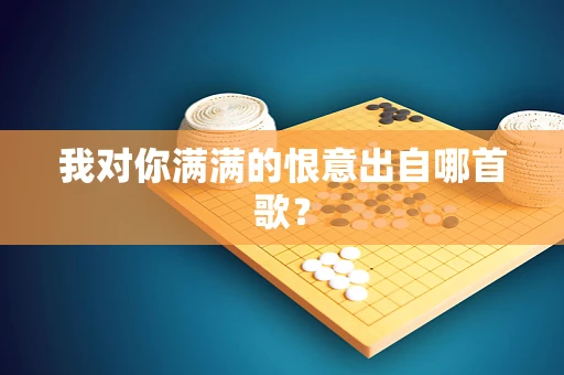 我对你满满的恨意出自哪首歌？