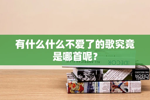 有什么什么不爱了的歌究竟是哪首呢？