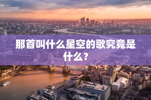 那首叫什么星空的歌究竟是什么？