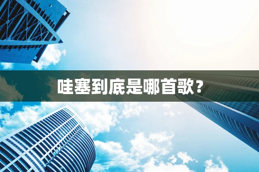 哇塞到底是哪首歌？