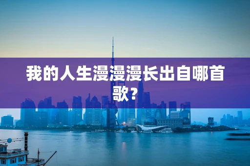 我的人生漫漫漫长出自哪首歌？