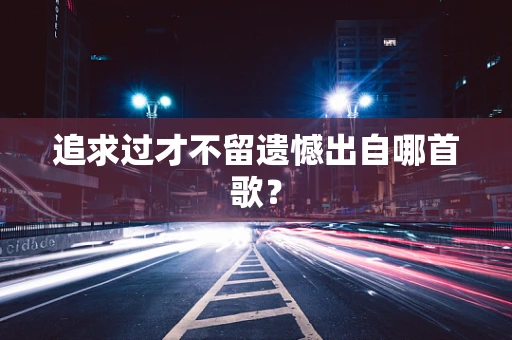 追求过才不留遗憾出自哪首歌？