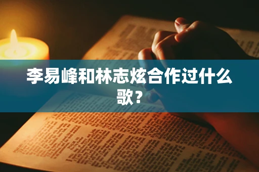 李易峰和林志炫合作过什么歌？