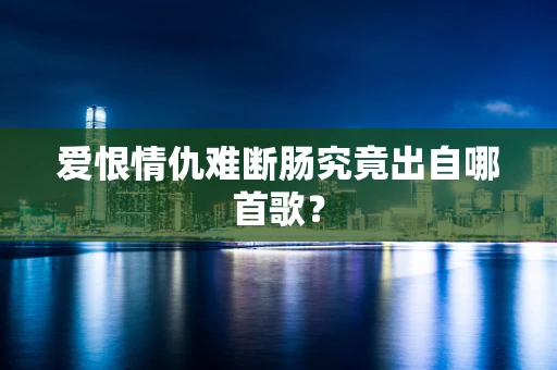 爱恨情仇难断肠究竟出自哪首歌？
