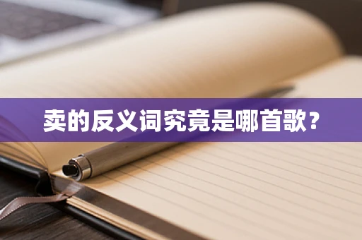 卖的反义词究竟是哪首歌？