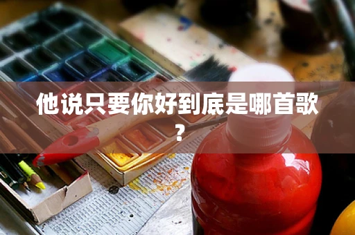 他说只要你好到底是哪首歌？