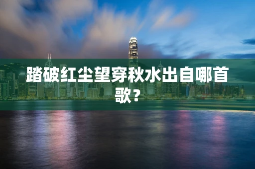 踏破红尘望穿秋水出自哪首歌？