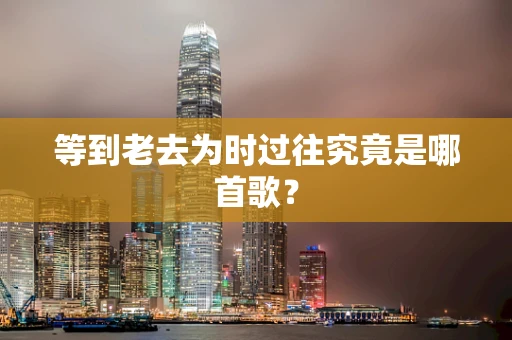等到老去为时过往究竟是哪首歌？