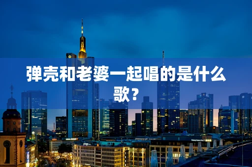 弹壳和老婆一起唱的是什么歌？