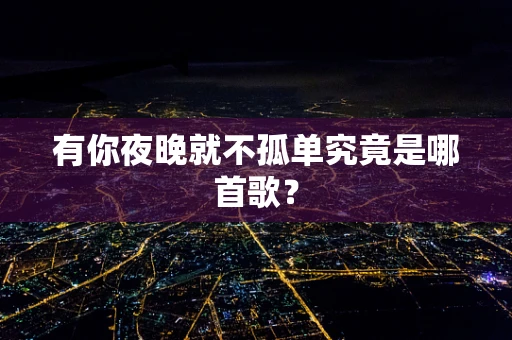 有你夜晚就不孤单究竟是哪首歌？
