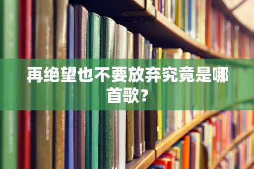 再绝望也不要放弃究竟是哪首歌？