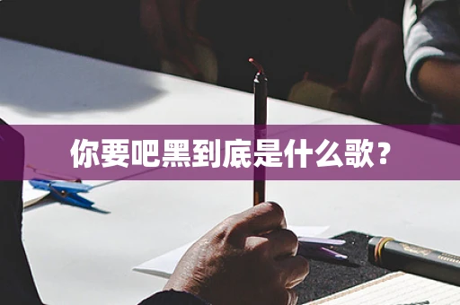 你要吧黑到底是什么歌？