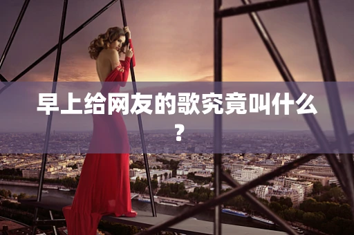 早上给网友的歌究竟叫什么？
