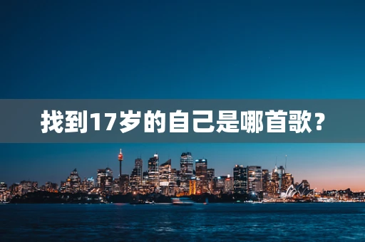 找到17岁的自己是哪首歌？