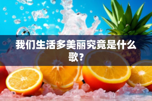 我们生活多美丽究竟是什么歌？
