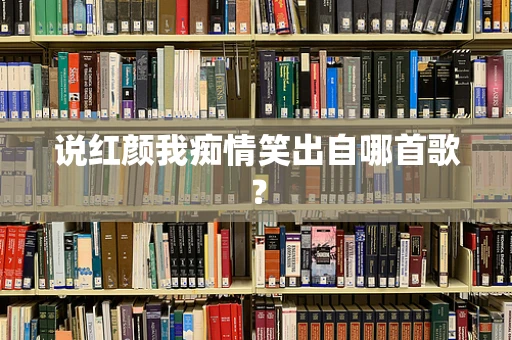 说红颜我痴情笑出自哪首歌？