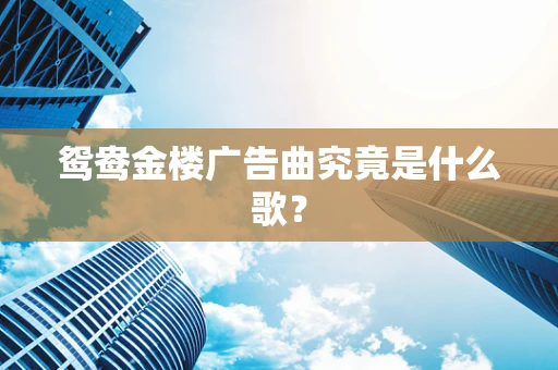 鸳鸯金楼广告曲究竟是什么歌？