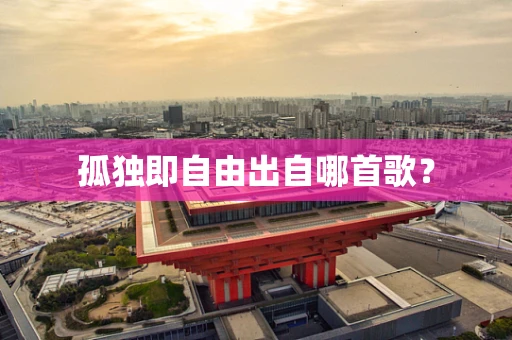 孤独即自由出自哪首歌？