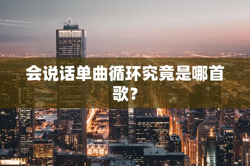 会说话单曲循环究竟是哪首歌？