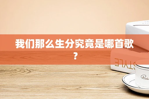我们那么生分究竟是哪首歌？