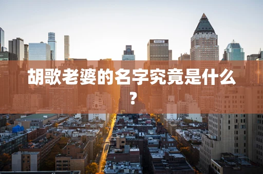 胡歌老婆的名字究竟是什么？