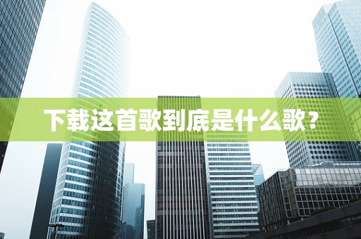 下载这首歌到底是什么歌？