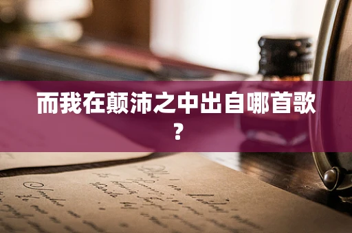 而我在颠沛之中出自哪首歌？