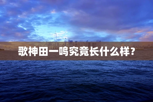 歌神田一鸣究竟长什么样？