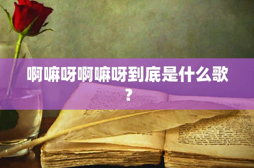 啊嘛呀啊嘛呀到底是什么歌？